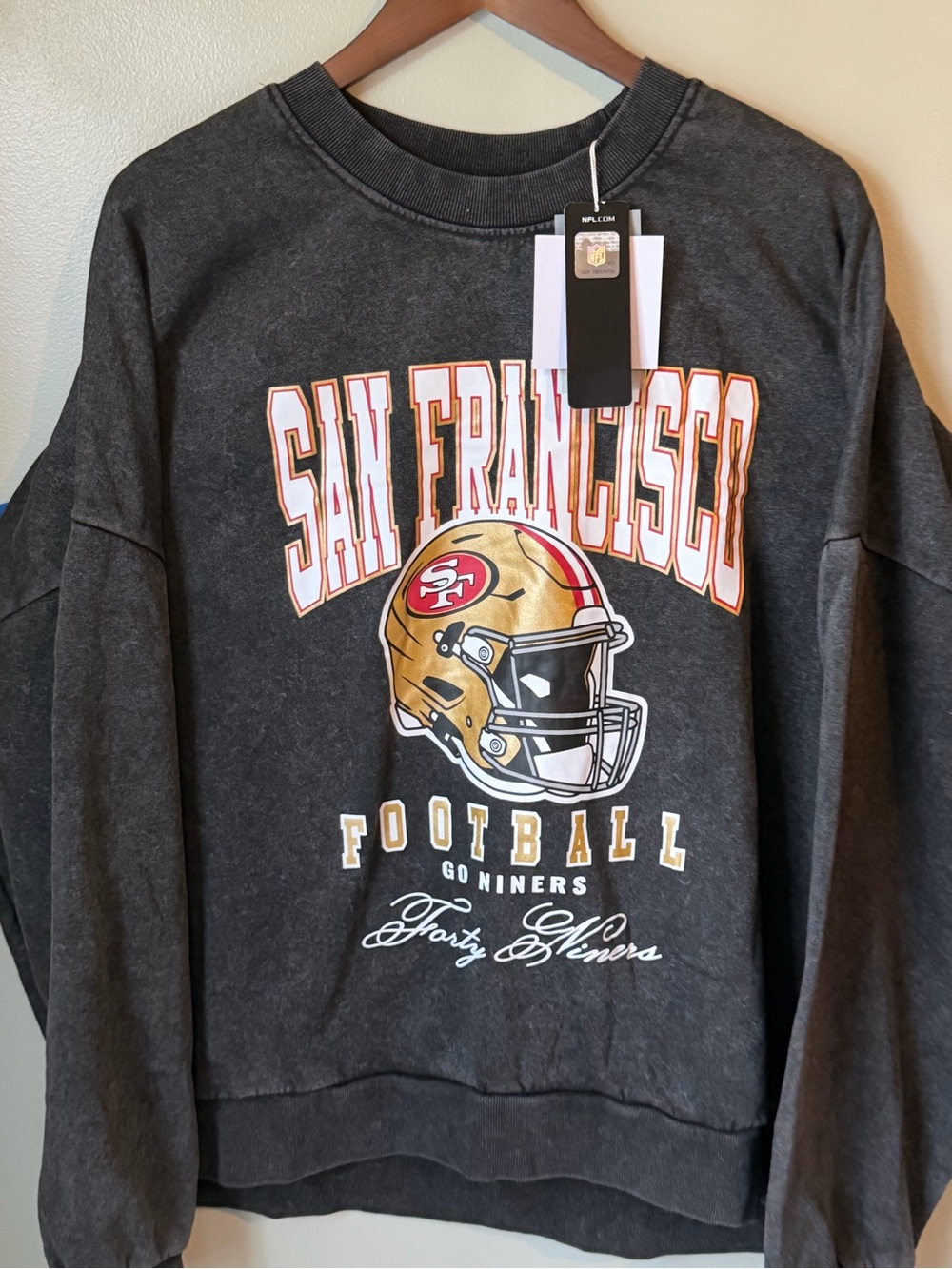 Women’s Oversized NFL San Francisco 49ers Crewneck Sweatshirt